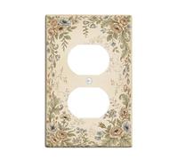 Cache-prise murale duplex en plastique beige de taille standard pour salon, chambre à coucher, maison, bureau