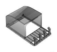 Cache-prise résistant aux intempéries avec serrure, boîte électrique avec crochet, plaque murale transparente et étanche pour jardin, terrasse, protège 3 broches de la pluie, 163 x 100 x 70 mm (noir