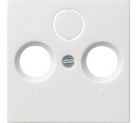 Cache prise Tv blanc pur brillant Gira