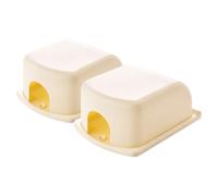 Cache-prises de Sécurité pour Garçon et Filles 2 Pièces, Beige ABS | Protection Contre L'accès Accidentel, Espace Intérieur Suffisant, pour Balcons et Garages, Réservé aux Prises