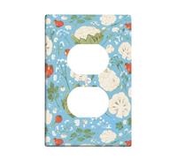 Cache-prises duplex en forme de chou-fleur pour jardin, tomates naturelles, coriandre, bleu printemps, taille standard pour prises électriques pour chambre à coucher, salle de bain, cuisine, entrée
