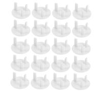 Cache-prises Plastique de Sécurité 20 Pièces pour Bébés Blanc | Protection Prise Electrique, Installation Facile et Retrait Pratique, pour Prises Murales au Royaume-uni