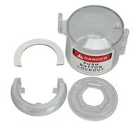 Cache Protecteur Rond pour Interrupteur, Couvercle Transparent en PC, Protection pour Bouton d'Arrêt d'Urgence - Résistant à l'Usure, Installation Facile, Usage Industriel