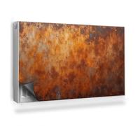 Cache Radiateur 100x60 cm Tapis Design pour Radiateurs pour Salon et Cuisine Protège et Décore Couverture Magnétique Facile à Installer - Rouille sur métal, Texture Industrielle
