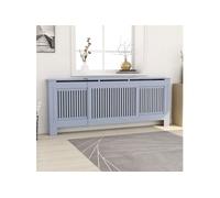 vidaXL Cache-radiateur MDF 205 cm Gris pour salon, chambre et séjour (intérieur)