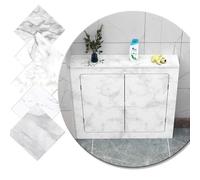 Cache-radiateur à vapeur pour armoire à 2 portes - Étagère chauffante pour salle de bain - Support d'affichage à persiennes - Facile à nettoyer - 90 x 80 cm - Organiseur domestique