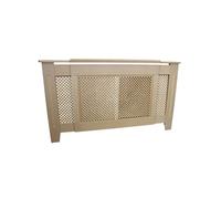 Cache Radiateur - Personnalisable - Motif Grillagé - MDF Naturel - 140cm à 192cm x 82cm x 20,5cm