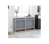 Cache-radiateur Anthracite - - 152x19x81 cm - MDF - Espace de rangement pour livres et ornements