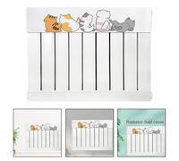 Cache-radiateur anti-poussière avec bouclier noir anti-fumée, décoration verticale, tissu peluche doux pour maintenir un environnement intérieur propre et frais (100 cm)