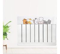 Cache-radiateur anti-poussière avec bouclier noir anti-fumée, décoration verticale, tissu peluche doux pour maintenir un environnement intérieur propre et frais (60 cm)