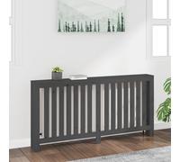822583 Cache-radiateur Gris 169x19x84 cm Bois massif de pin
