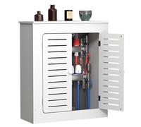 Cache-radiateur avec 2 portes, armoire chauffante décorative imperméable avec grille à persiennes pour salon et bureau, 50 x 70 x 15 cm / 19.7x27.5x5.9in