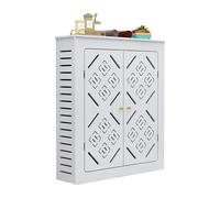 Cache-radiateur avec étagère supérieure de rangement, grille à persiennes pour une meilleure répartition de la chaleur, solution peu encombrante pour le salon et le bureau à domicile