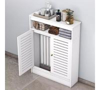 Cache-radiateur avec grille à persiennes et étagère, armoire chauffante décorative pour salon et salle de bain, organiseur de rangement vertical moderne