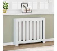 vidaXL Cache radiateur Blanc 104x20x82 cm Bois d'ingénierie