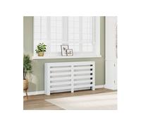 vidaXL Cache-radiateur 852699 – Blanc 149x20x82 cm, Bois d'ingénierie