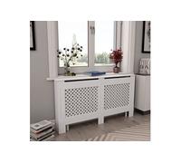 vidaXL Cache-radiateur Blanc 152x19x81,5 cm MDF