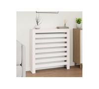 Cache-radiateur Blanc 79,5x19x84 cm Bois massif de pin