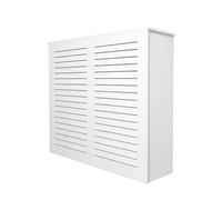 Cache Radiateur Blanc avec Grille À Persiennes Une Circulation Optimale Meuble Radiateur avec Étagère Supérieure pour Salon, Chambre et Couloir(40x15x70cm)