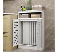 Cache Radiateur Blanc, Cloison Verticale, Cache Radiateur pour Maison, Meuble de Salle de Bain, Meuble Décoratif de Rangement pour Salon(70x90x20cm/28x35x8in)