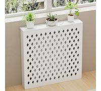 Cache Radiateur Blanc Portable Pour Radiateur, Couverture de Chauffage Grille Couvercle Radiateur Idéal pour Décorer Votre Salon ou Votre Maison(100x70x20cm)