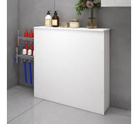 Cache-radiateur Blanc Tablette Radiateur Moderne Avec Étagère Supérieure Couverture Décorative Multifonctionnelle Pour Radiateurs Et Tuyaux Dans La Salle De Bain, Salon Et Chambre(60x80x15cm)