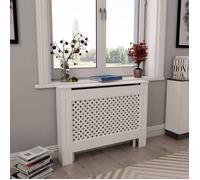 Cache-radiateur Blanc - VIDAXL - 112x19x81,5 cm - MDF - Fonction décorative et espace de rangement