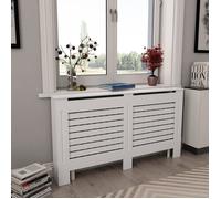 Cache-radiateur Blanc - VIDAXL - 152x19x81,5 cm - MDF - Espace de rangement pour livres et ornements