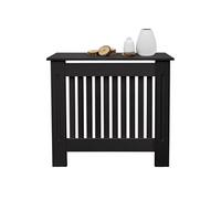 Cache-Radiateur Chauffage Moderne - 78x19x82cm - Noir Etagère en Bois MDF
