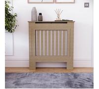 Cache-radiateur Chelsea, petit format, à lamelles modernes, en MDF, brut, L 78 x P 19 x H 82 cm