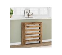 Cache radiateur chêne artisanal 78x20x82 cm bois d ingénierie