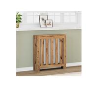 Cache radiateur chêne artisanal 78x20x82 cm bois d ingénierie