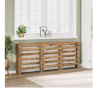 vidaXL Cache-radiateur chêne artisanal 205x21,5x83,5 cm, bouchon de radiateur, cache-radiateur haut, radiateur à profil réduit, couvercle de radiateur G