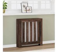 vidaXL Cache-radiateur haut chêne marron 78x20x82 cm Bois d'ingénierie avec bouchon, profil réduit