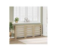 vidaXL Cache-radiateur haut Chêne Sonoma 205×21,5×83,5 cm Bois d'ingénierie pour profil réduit