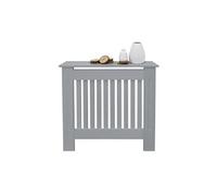 Cache-radiateur couvercle chauffage en mdf maison de campagne 78x19x82 cm gris