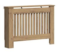 Cache Radiateur, Couverture de Chauffage Couvercle de Radiateur Meuble Cache-radiateur à Grille Chêne artisanal 112x19x81,5 cm