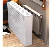Cache-radiateur,Décoration de cloison hotte chauffante,Cache-Radiateur Anti-Fumée,plusieurs trous d'aération sur le dessus, facile à nettoyer,pour Cuisine, Chambre à Coucher et Salon.(L90*H80*T25cm)