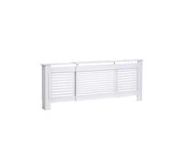 HOMCOM Cache-radiateur Design Contemporain Longueur Extensible 139-208,5 x 20,5 x 82,5 cm MDF Blanc