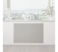 Cache-radiateur élégant blanc à persiennes en aluminium pour mur latéral/plafond, solution de chauffage décorative (60 cm)