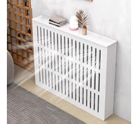 Cache-radiateur en bois - Armoire chauffante à 4 côtés et cache-tuyau, solution de rangement élégante pour la maison, dimensions : 90 x 80 x 25 cm - Parfait pour la décoration du salon et de la