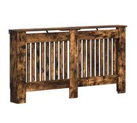 Cache-radiateur en bois d'ingénierie - vidaXL - Chêne fumé - 152x19x81,5 cm - Design à lattes verticales