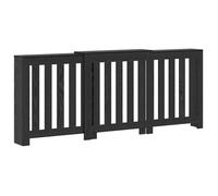 Cache-radiateur en bois d'ingénierie - vidaXL - Chêne Noir - 205x21 5x83 5 cm - Design moderne - Lames verticales