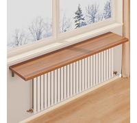 Cache-radiateur en bois, étagère supérieure amovible pour l'organisation de la maison et du bureau, design durable pour économiser de l'espace