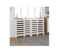 Vidaxl Cache-Radiateur Blanc 210x21x85 Cm Bois Massif De Pin