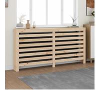 vidaXL Cache-radiateur 169x19x84 cm Bois massif de pin Étagère pratique Marron
