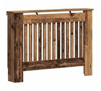 Cache-radiateur en bois - vidaXL - Bois ancien - 112x19x81,5 cm - Design à lattes verticales - Sécurité enfant