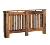 Cache-radiateur en bois - vidaXL - Bois ancien - 152x19x81,5 cm - Design à lattes verticales - Sécurité enfant