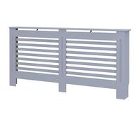 Cache-radiateur en MDF avec peinture à base d'eau - Anthracite - 172 x 19 x 81,5 cm - Couverture élégante pour radiateur dans le salon, la chambre à coucher