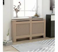 Cache-radiateur en MDF brun - vidaXL - 152x19x81 cm - Design moderne à lattes